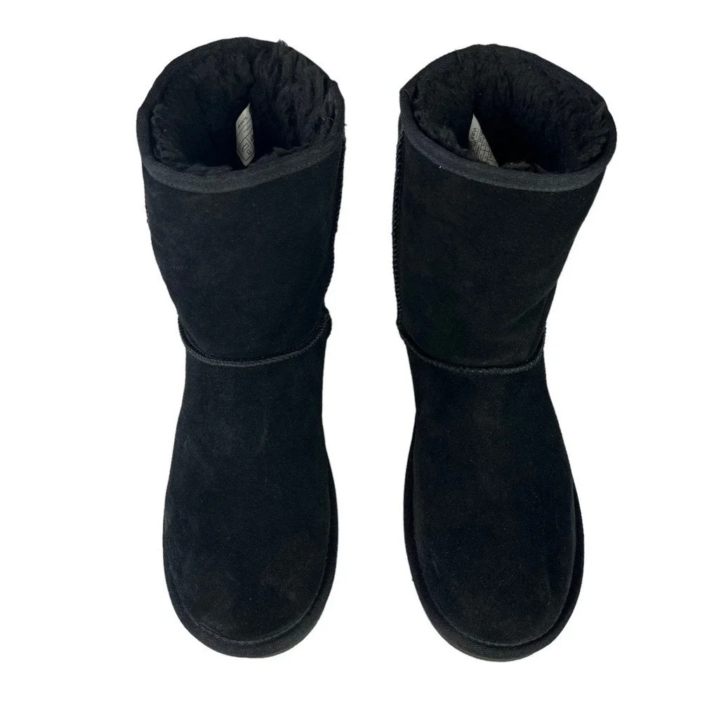 Koolaburra by UGG Black Suede Mid Calf Boots Womens 8‎ Old School Boho Cozy Y2K